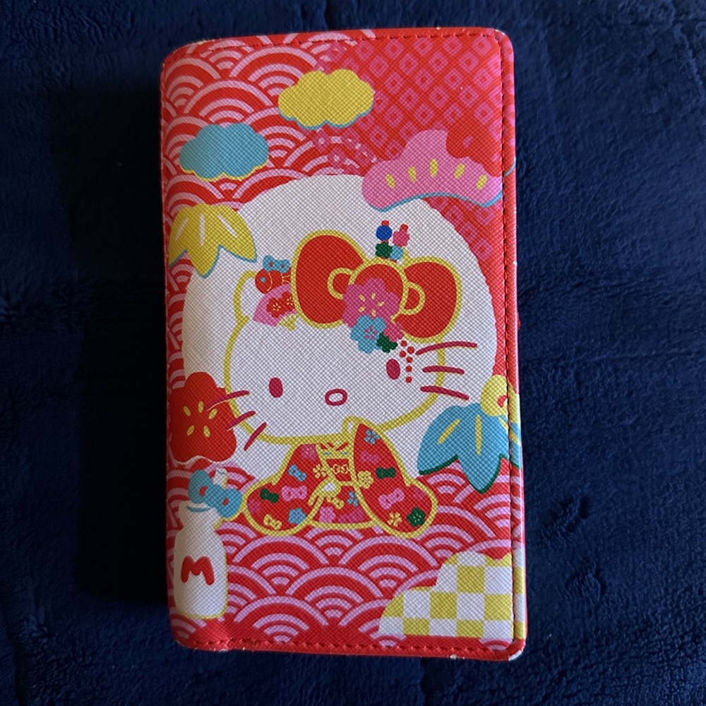 loungefly sanrio hello kitty 60th anniversary kimono bifold wallet